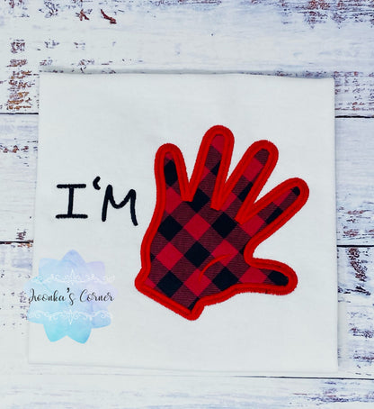 Boy 5th Birthday Embroidered Shirt, “I’m five”, Simple Birthday Embroidery, Many Colors Available