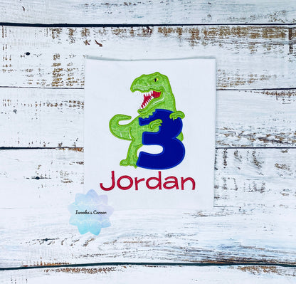 Dinosaur Birthday Shirt - Boys T-Rex Dinosaur Shirt - Three Rex Birthday - Boys Birthday Shirt - Dinosaur 3rd Birthday Shirt
