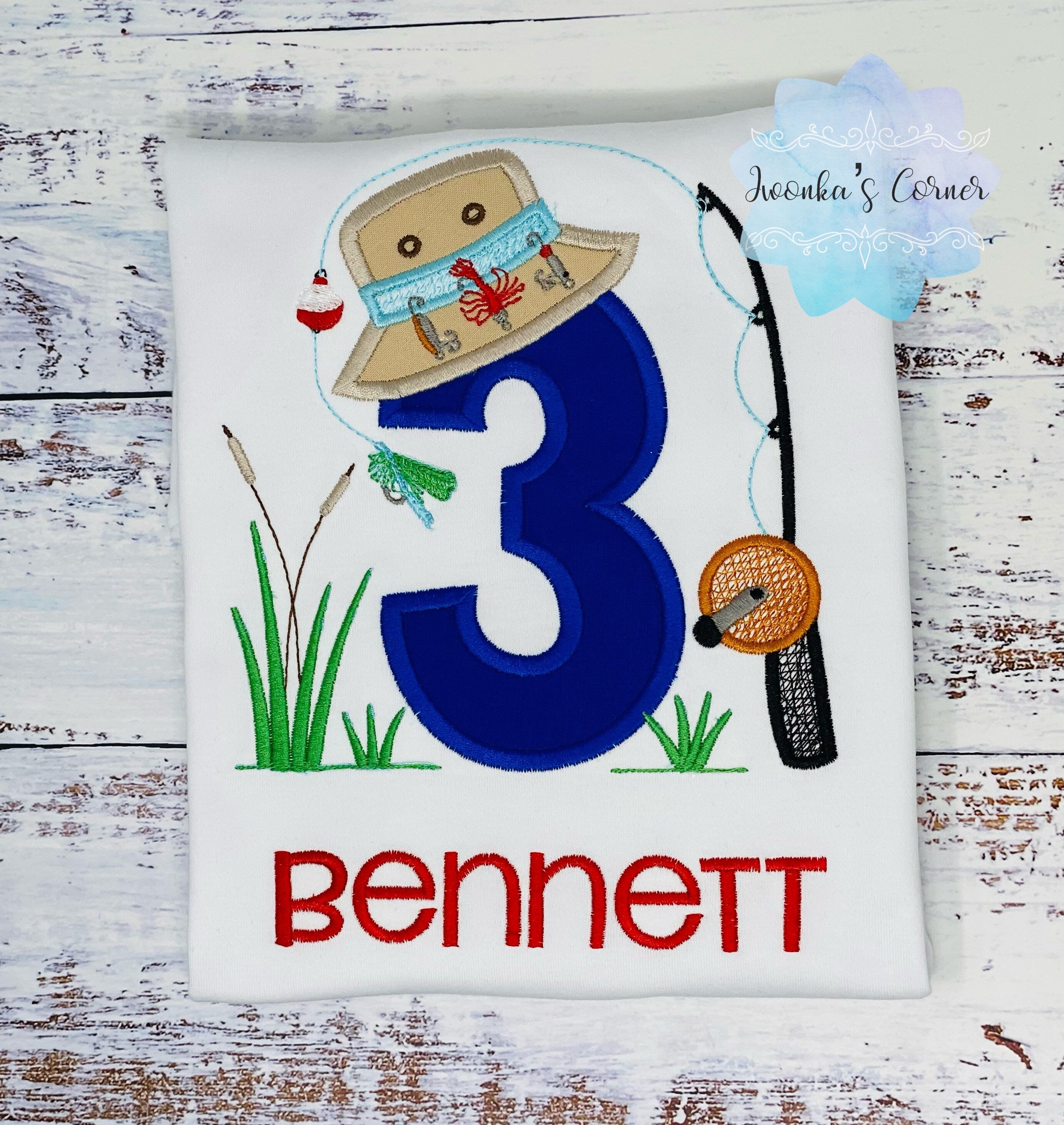 Birthday Fishing Shirt, Fish Birthday Shirt, Fishing Pole Shirt, Gone Fishing Shirt, Fishing Party, Fishing Birthday Number