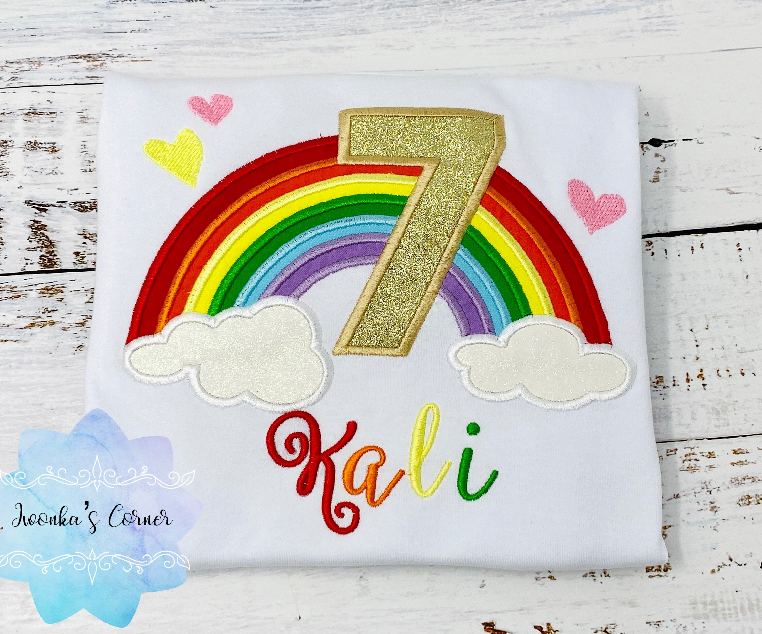 3rd Birthday Rainbow Shirt For a Girl, Rainbow trim Tutu and Shirt, Rainbow Birthday Outfit,  Over The Rainbow Party, Rainbow Theme Party