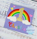 Girl rainbow 1st birthday rainbow shirt, Rainbow themed birthday outfit, 2nd, 3rd birthday rainbow shirt, Rainbow Embroidery shirt,
