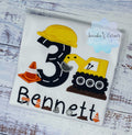 Boys construction themed birthday shirt