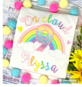 9th Rainbow birthday shirt for a girl, Over the rainbow party, Any Age, birthday party rainbow theme, Pastel Color Rainbow, Pink Rainbow