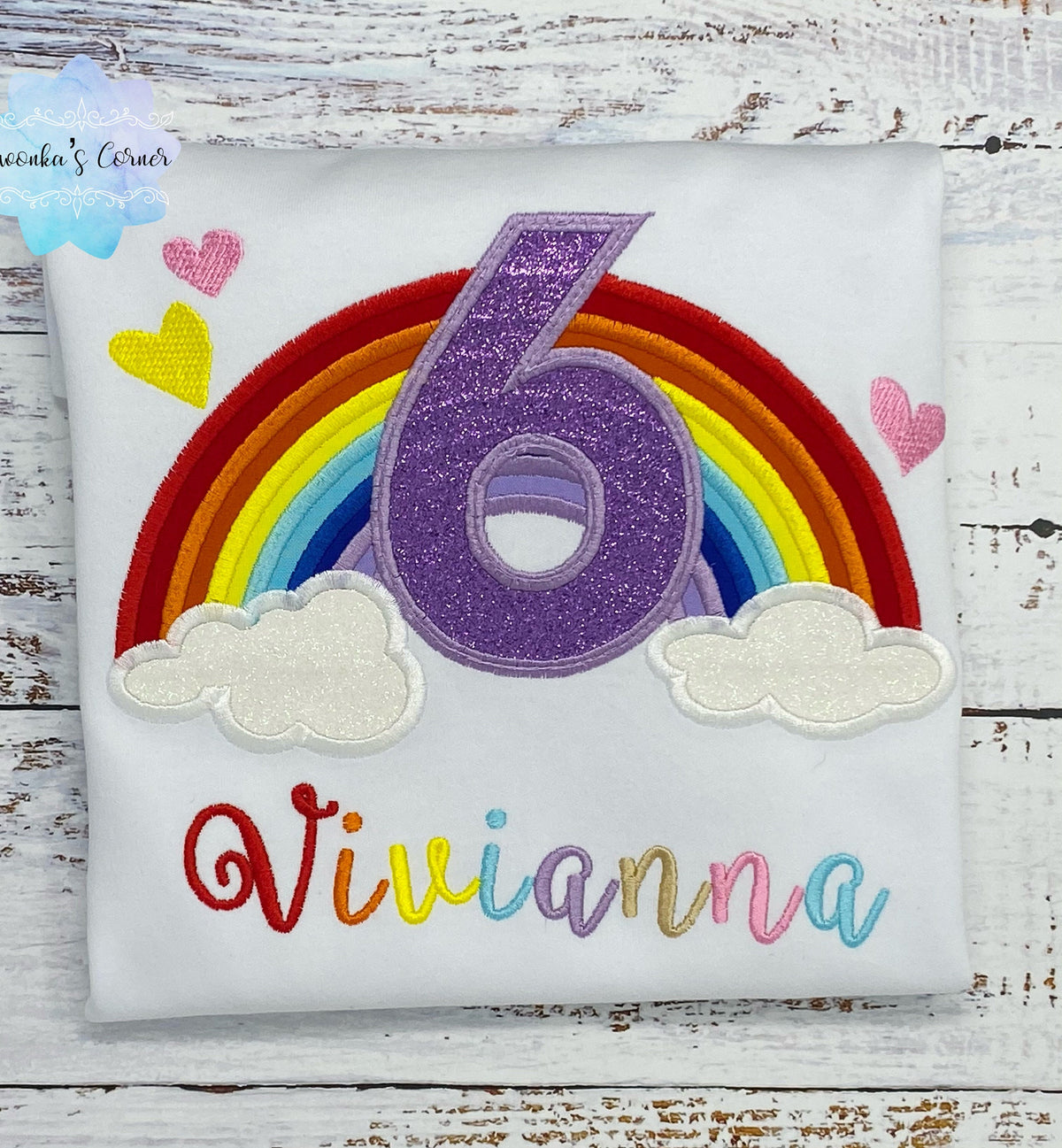 Rainbow birthday shirt for a girl, Rainbow birthday outfit,  Over the rainbow party, 6th birthday party rainbow theme, 4th, 5th, 7th, 8th