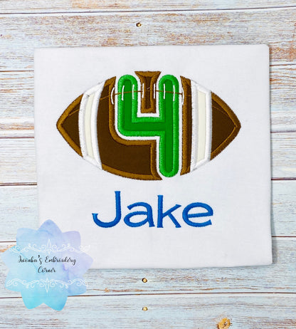 Football birthday shirt, Boys football number shirt, Football birthday party outfit