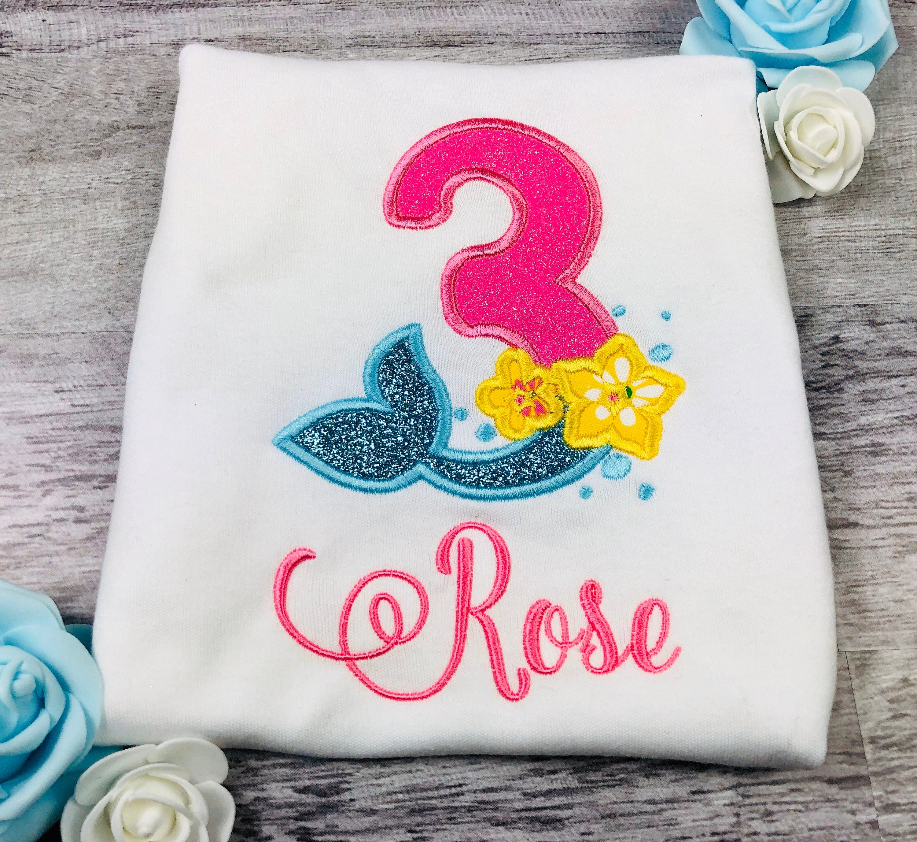 Girls shirt with mermaid tail, Birthday outfit with number, Mermaid party, Mermaid 1st Birthday