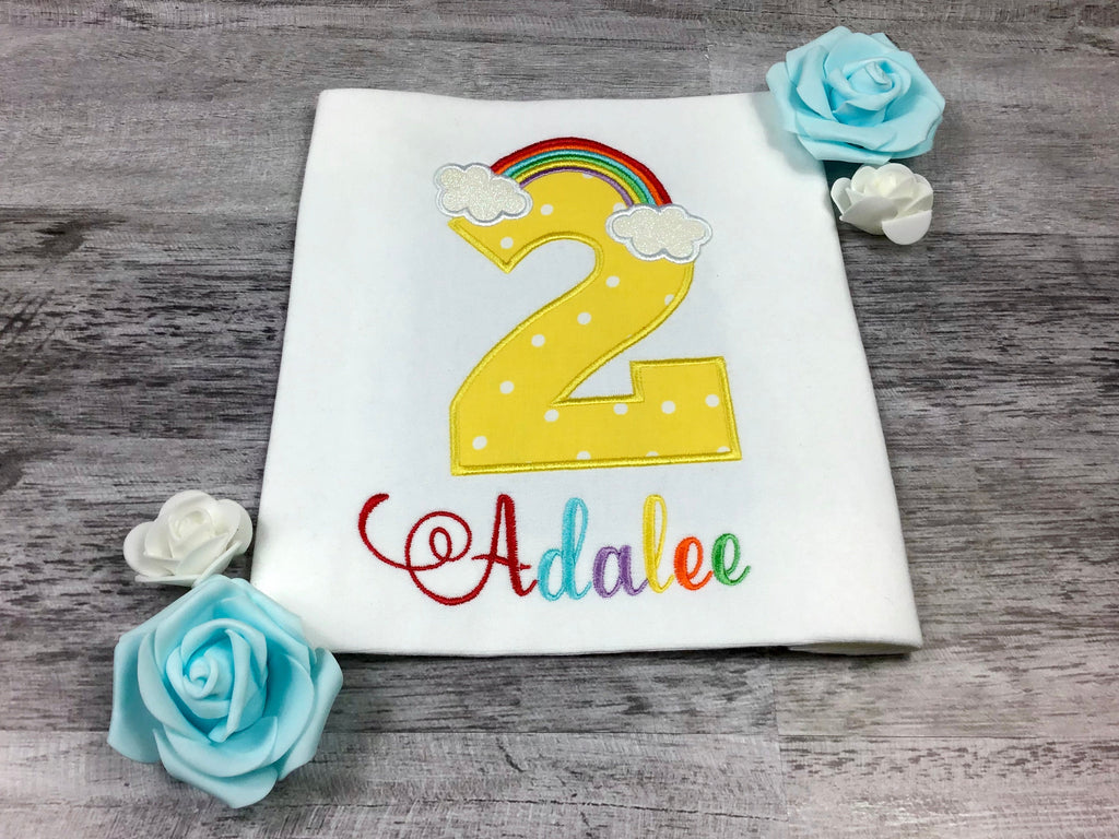 Rainbow Birthday Outfit, Girls outfit with Rainbow,