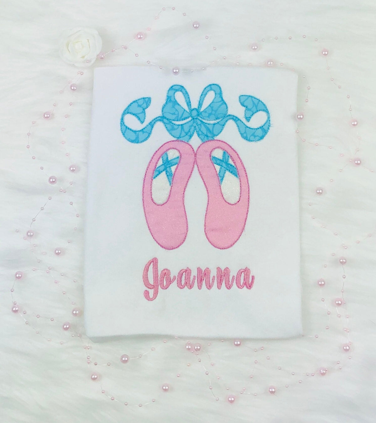 Girls shirt with Pink Ballerina Shoes, Birthday Ballet outfit, Ballerina Party