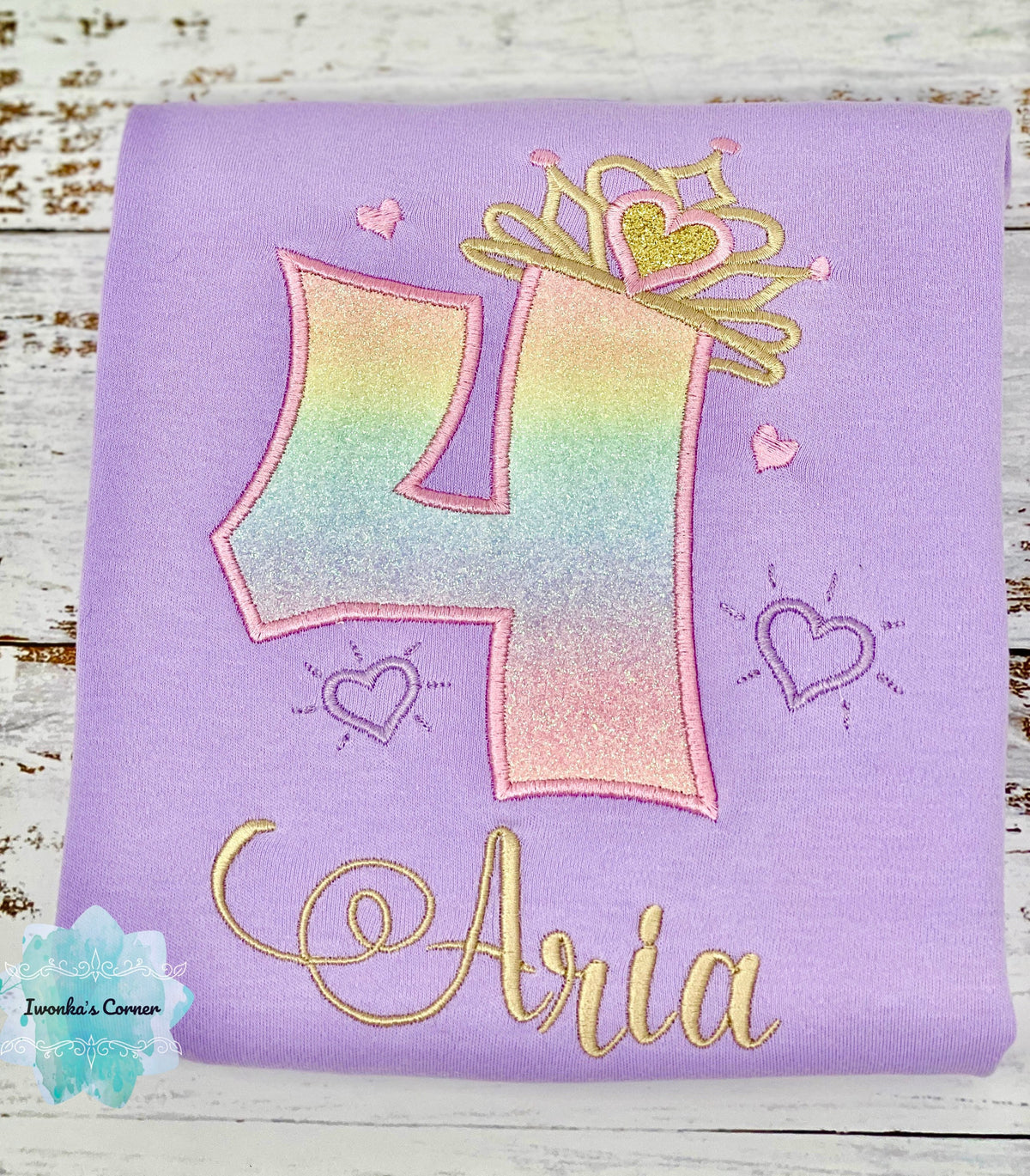 4th birthday shirt for girl, Princess birthday shirt, Number with crown birthday shirt, Girls 4th birthday shirt, Princess birthday party