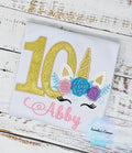 Girls Unicorn birthday shirt, T-shirt for 10th birthday, Unicorn party