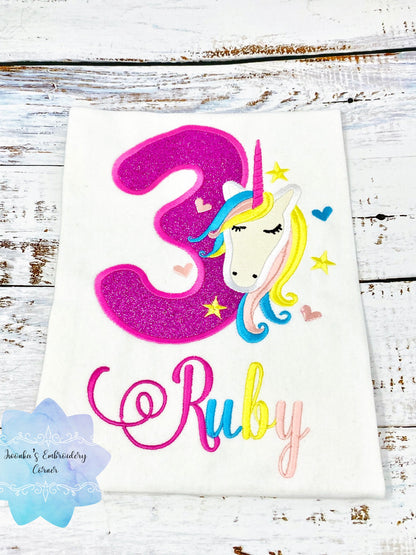 Unicorn Birthday Shirt, Unicorn Birthday Outfit, Unicorn Party, Unicorn Birthday, Unicorn Birthday Girl Shirt