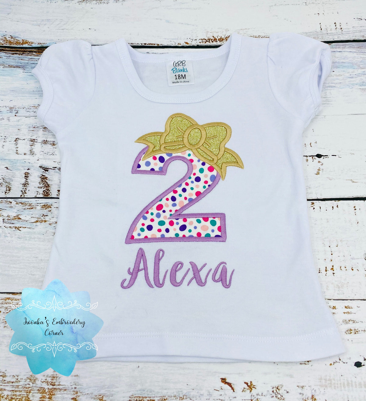 Girls birthday colorful Polk dot shirt, Birthday outfit 1st, 2nd, 3rd, 4th birthday