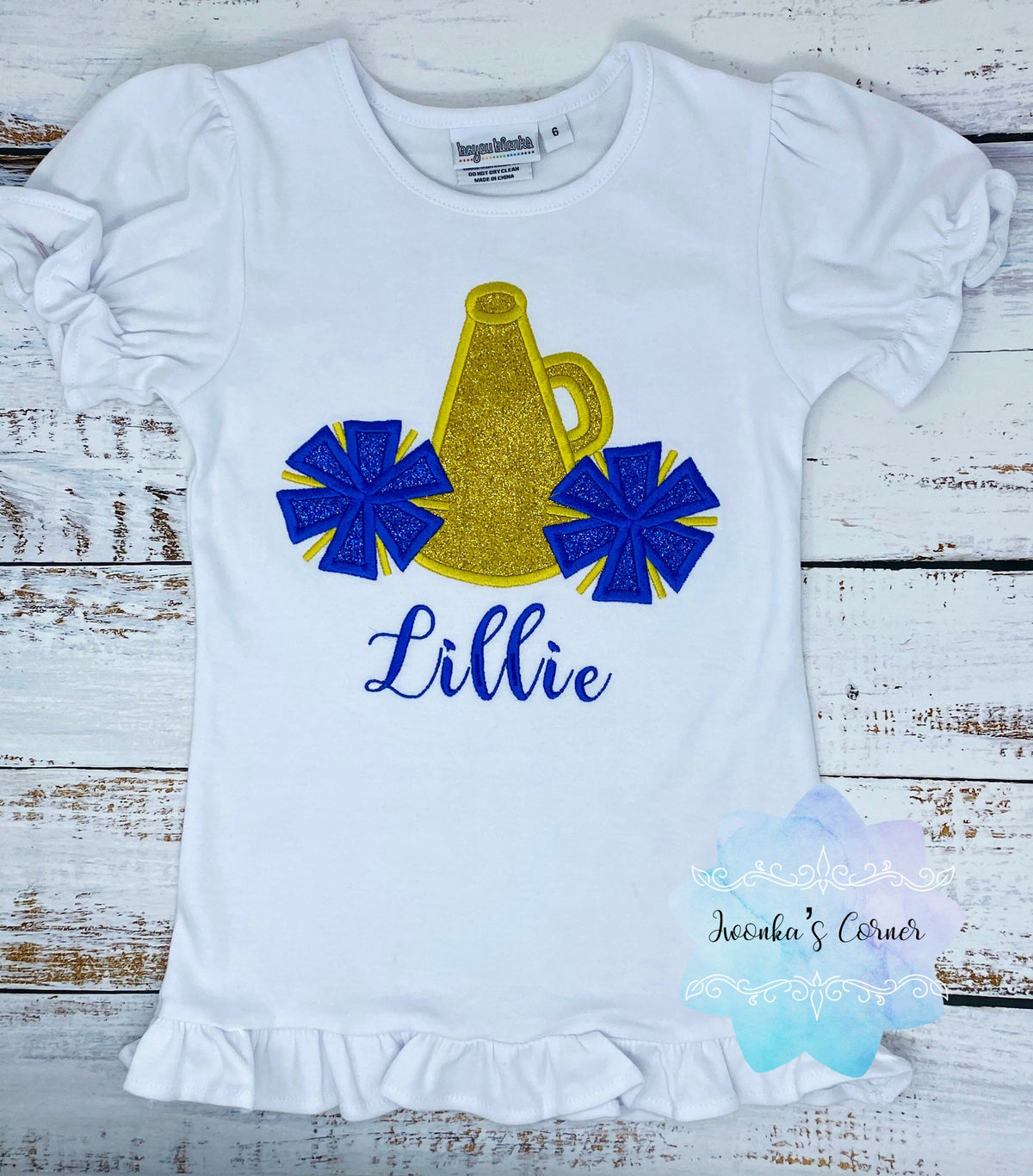 Girl Pom Poms Cheerleading Shirt, Pom Poms Megaphone Cheerleading Outfit, Team cheering outfit