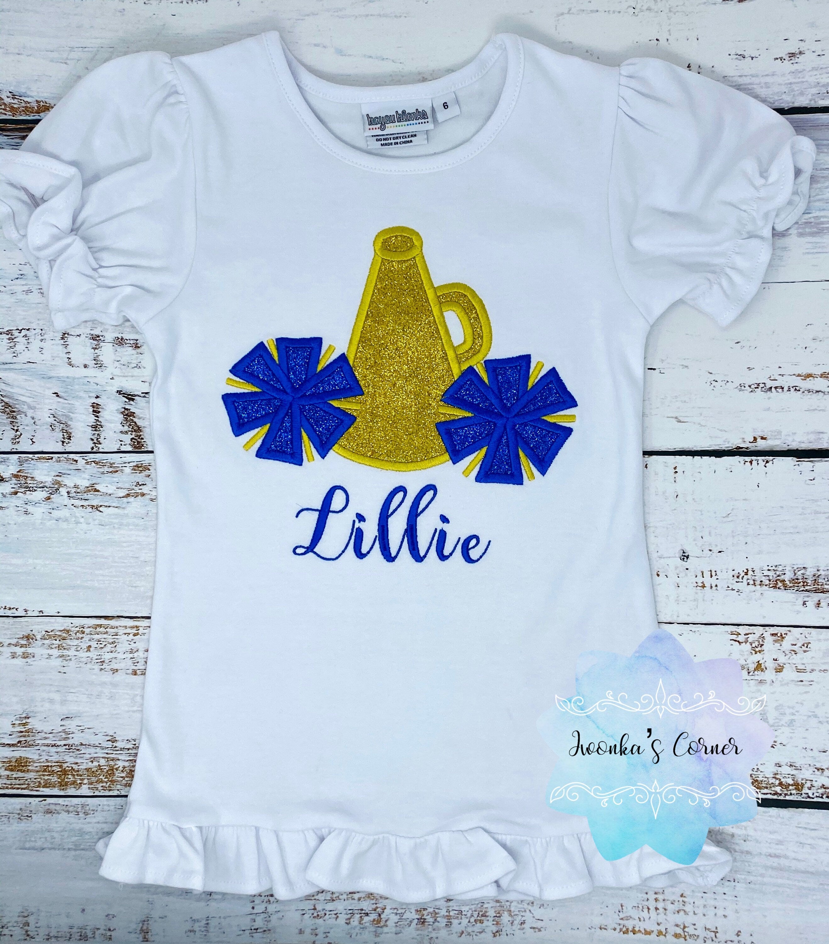 Girl Pom Poms Cheerleading Shirt, Pom Poms Megaphone Cheerleading Outfit, Team cheering outfit