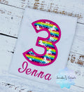 Unicorn theme girl birthday shirt, Unicorn birthday shirt, 3rd birthday unicorn shirt, Girl shirt with pink unicorn