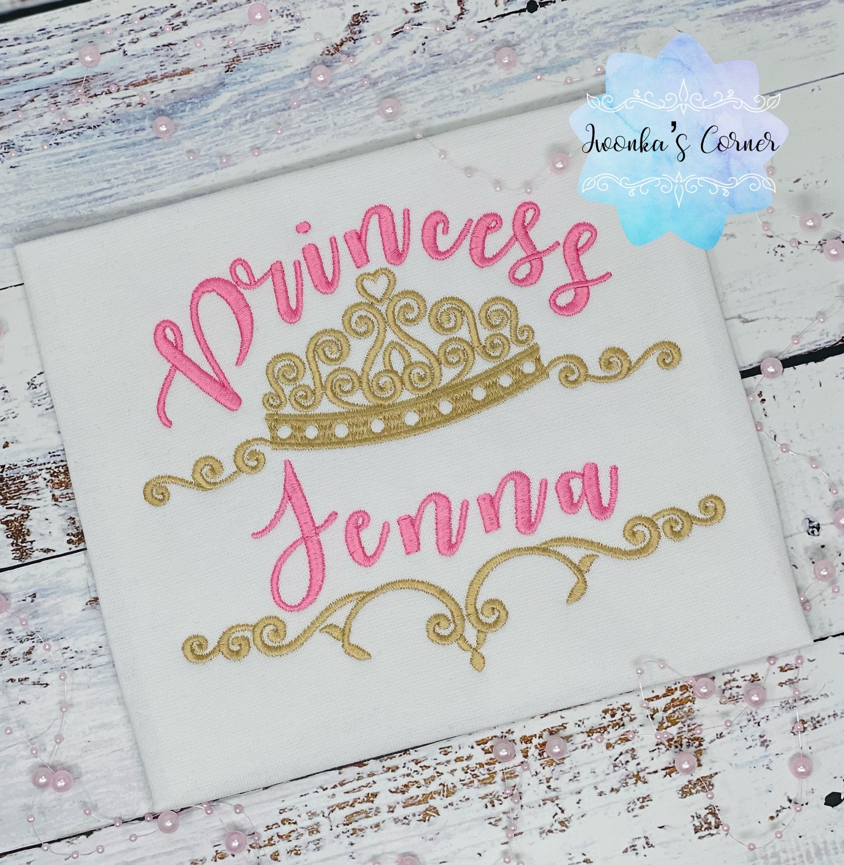 4th Birthday Shirt for Girl, Princess Birthday Shirt, Princess tiara Shirt, Girls 4th Birthday Shirt, Princess Birthday Party