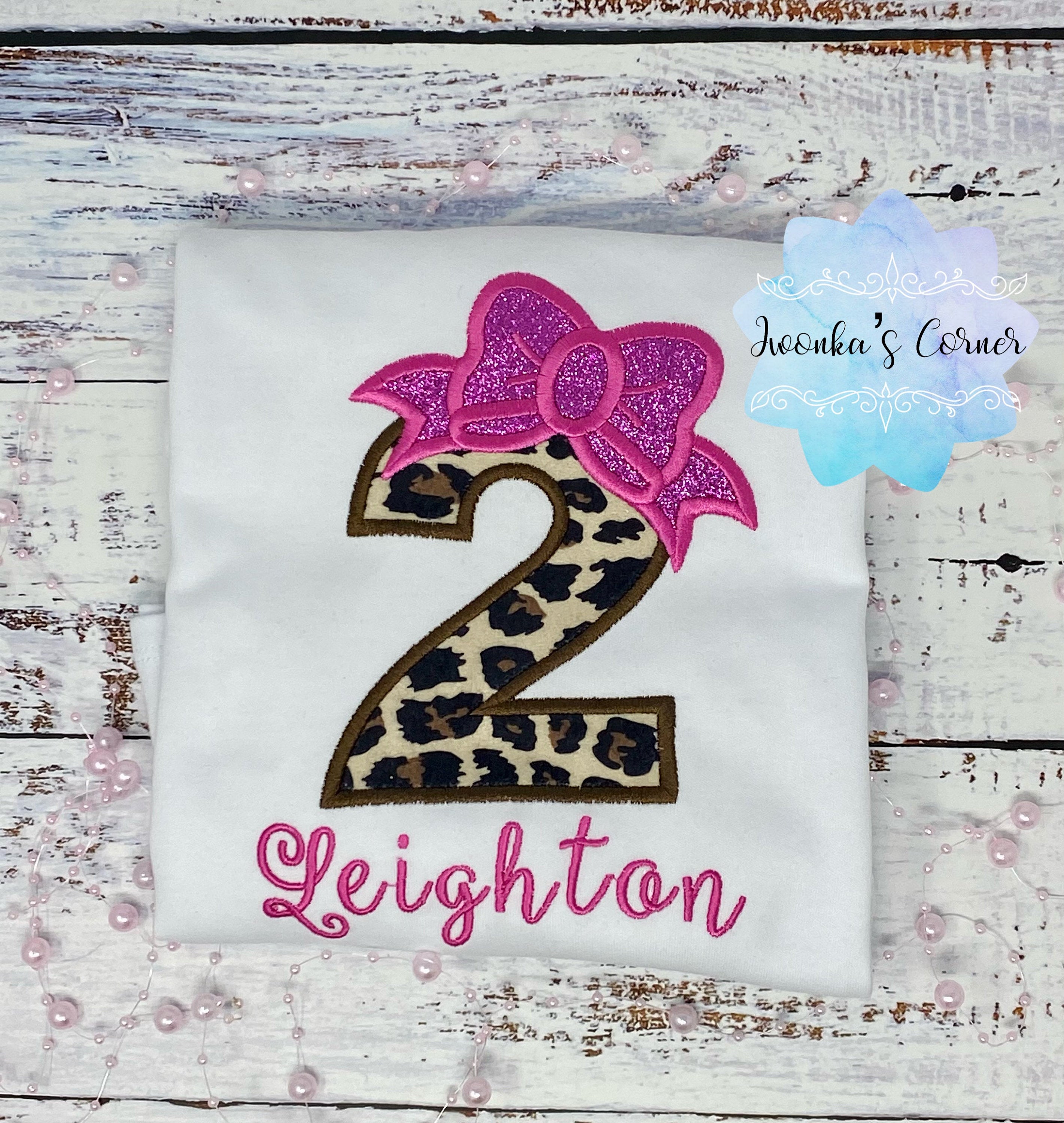 Girl cheetah birthday number shirt, Pink bow cheetah print birthday outfit, Girl 3rd birthday outfit, Leopard print