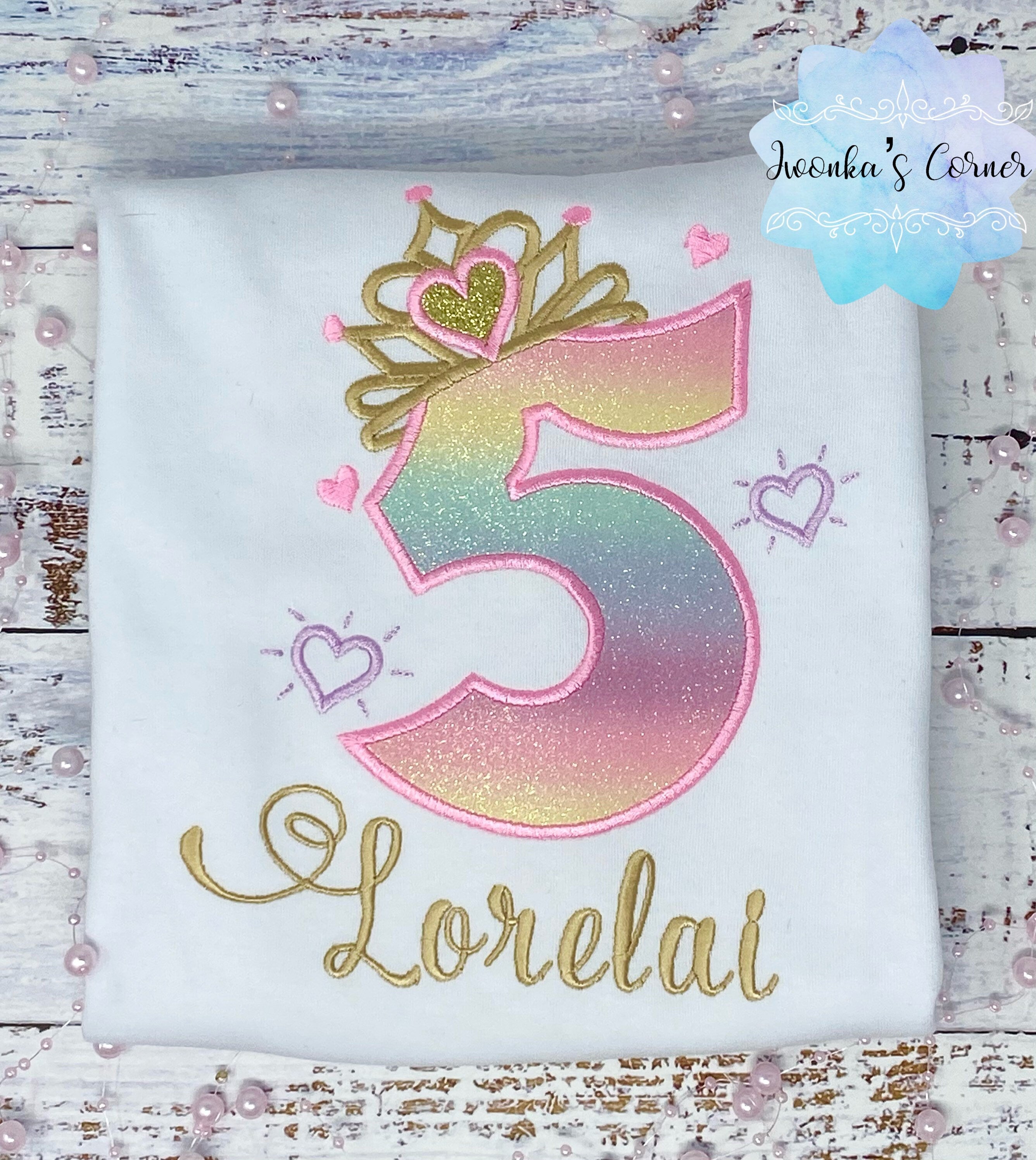 Girl 8th Birthday Party Outfit, Princess Birthday Shirt, Number with Crown Birthday Shirt, Girl Birthday Shirt, Princess Birthday Party