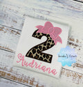 Girl 2nd dcheetah birthday number shirt, Light Pink Boe cheetah birthday outfit, Girl 3rd 4th 5th Cheetah birthday outfit, Leopard print