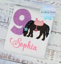 Girl 9th Birthday Shirt With Bay Horse, Birthday Shirt with Brown Horse and Saddle, 4th, 5th, 6th 7th Horse Birthday Shirt, Shirt with Pony