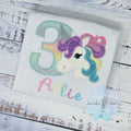 Girl Rainbow Pastel Unicorn Birthday Outfit, 3rd Birthday Pastel Unicorn Shirt, Unicorn birthday, Rainbow Unicorn outfit, Unicorn embroidery