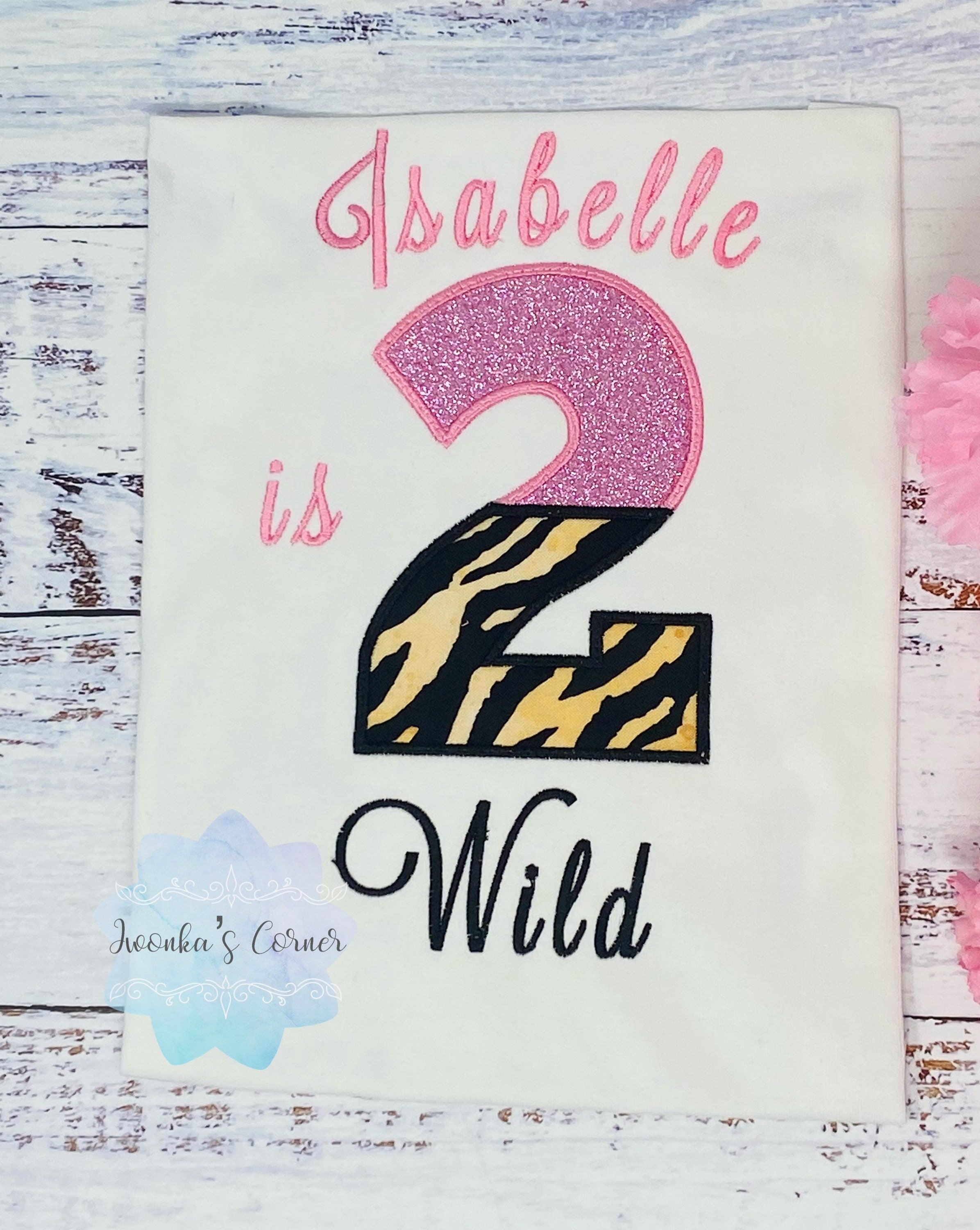 Girl 2nd Birthday Shirt, Two Wild birthday shirt, Tiger Stripes Shirt,