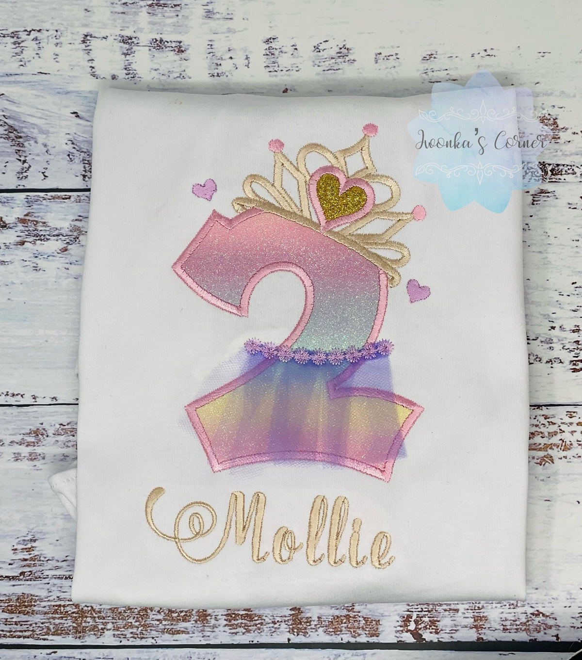 2nd 3rd, 5th Birthday Girl Outfit, Princess Birthday Shirt, Pink Gold Number with Crown, Tiara Shirt, Tutu Skirt Princess Birthday