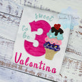 Girl 3rd Birthday Ice cream Birthday Shirt, Ice cream Party Outfit, Summer Birthday, Ice Cream