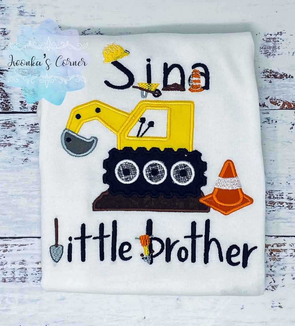 Sibling matching construction shirt for boy or girl