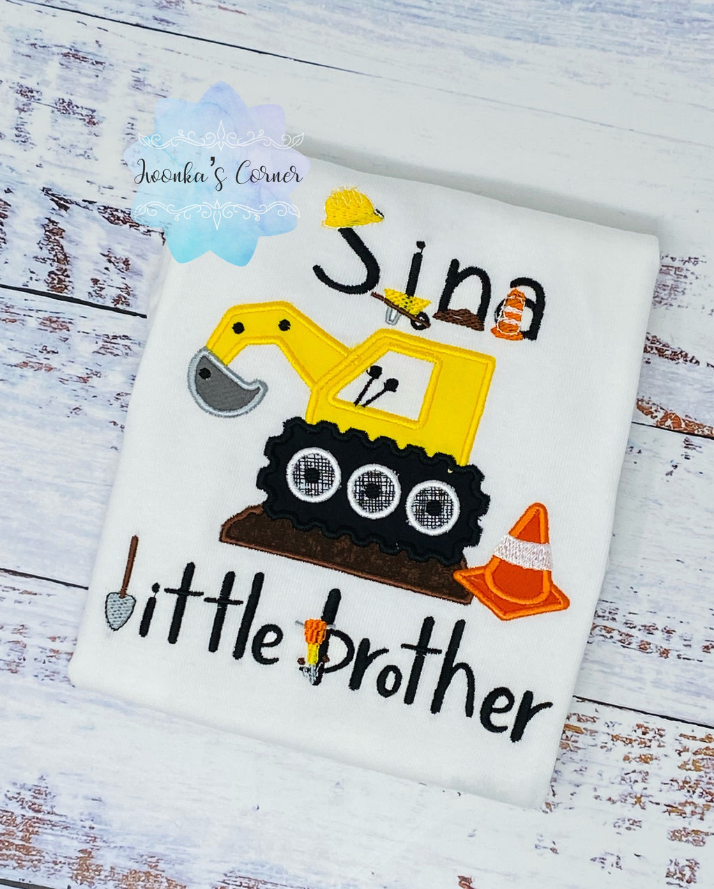 Sibling matching construction shirt for boy or girl