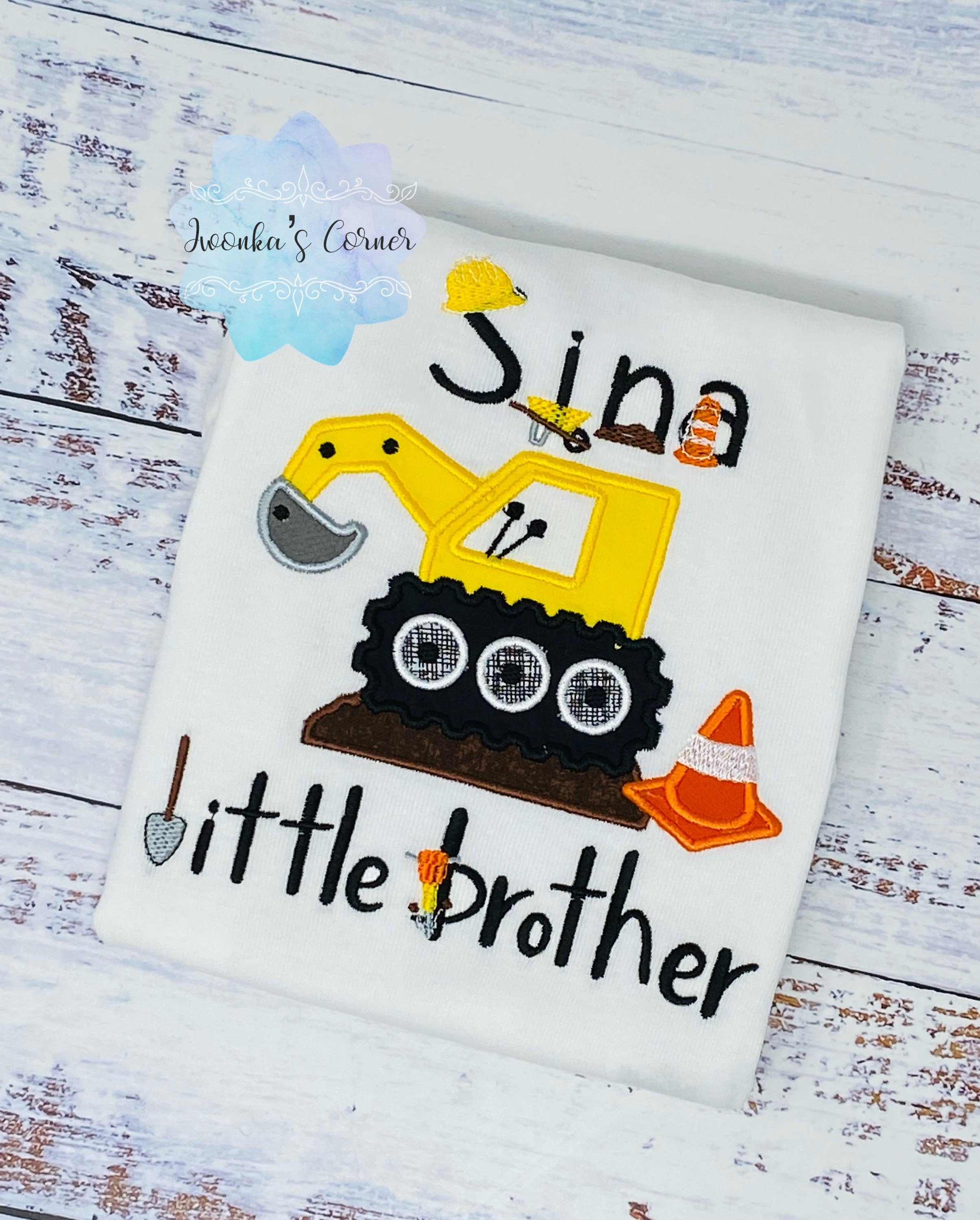 Sibling matching construction shirt for boy or girl