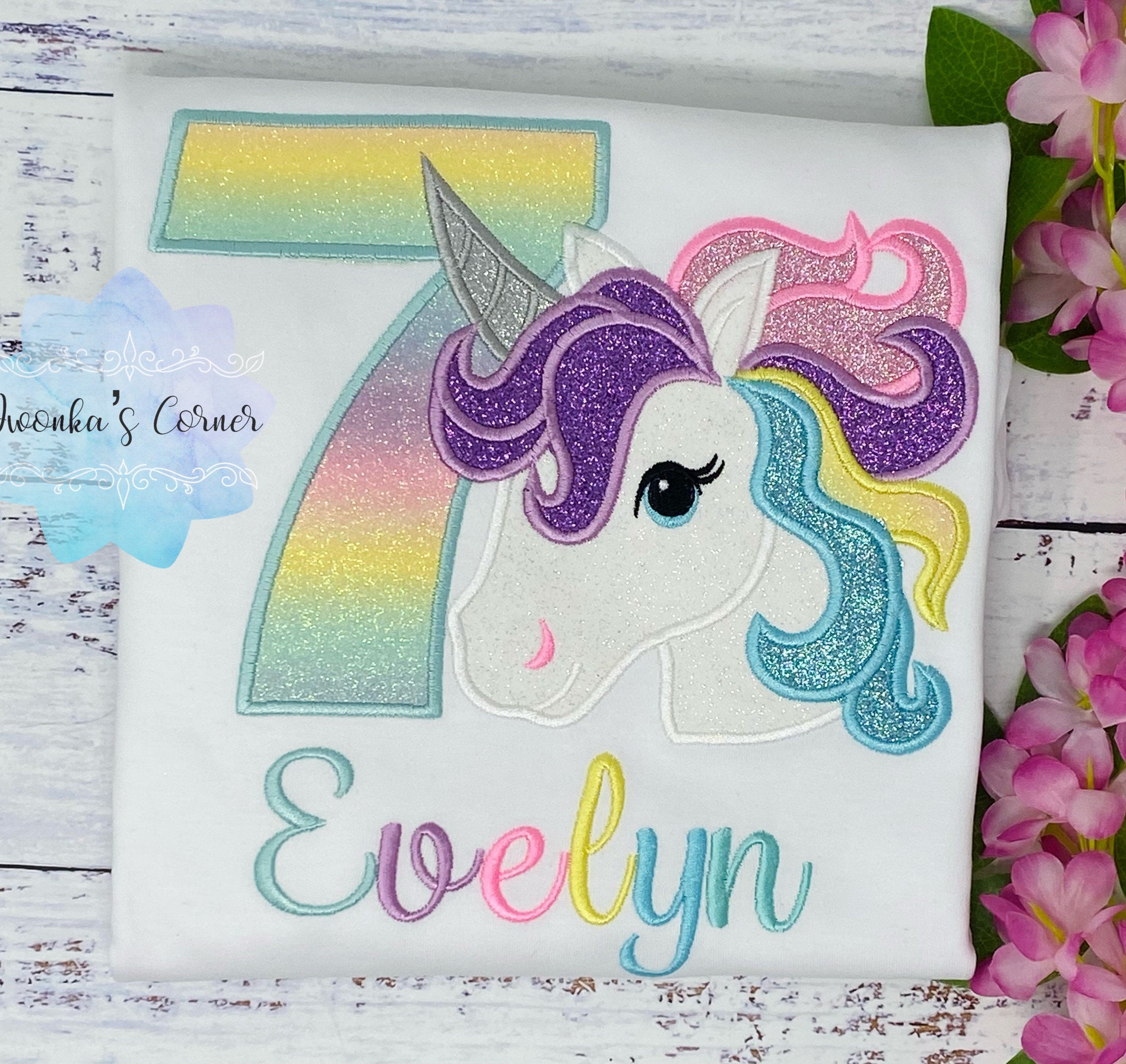 Girl 5th Birthday Pastel Unicorn Shirt, Rainbow Pastel Unicorn Birthday Outfit, Unicorn birthday Rainbow Unicorn outfit