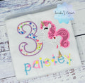 5th Birthday Unicorn Shirt, Girl 3rd Birthday Pastel Unicorn Outfit, Unicorn birthday, Rainbow Unicorn, Unicorn embroidery, Custom Unicorn