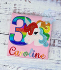 Girl Rainbow Unicorn, 3rd Birthday Outfit, 4th Birthday Unicorn Shirt, Unicorn birthday, Rainbow Unicorn outfit, Rainbow Unicorn Party Shirt