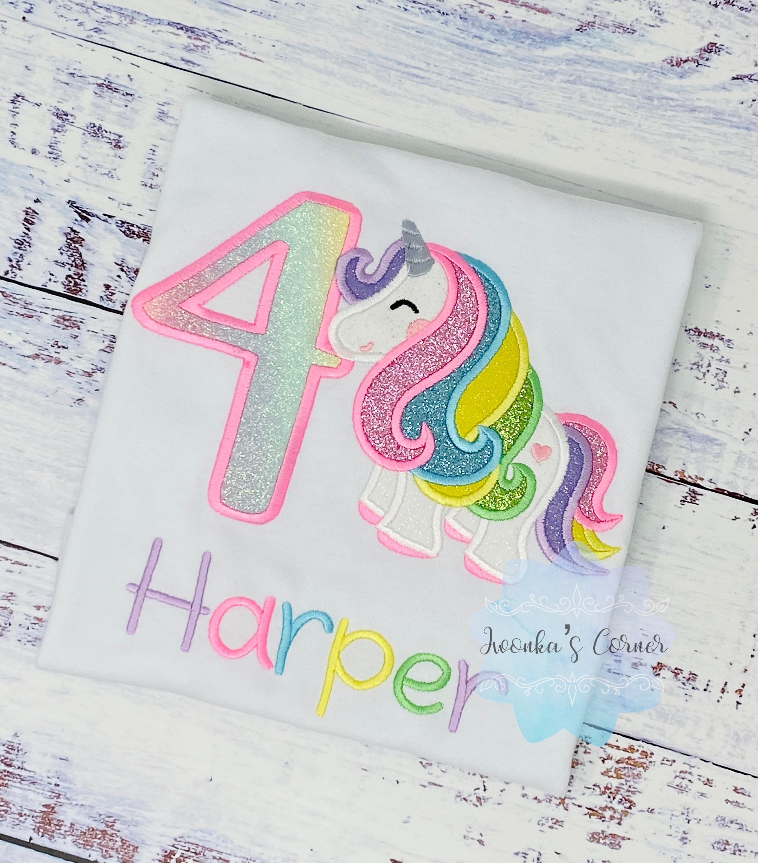 5th Birthday Pastel Unicorn Shirt, Girl Rainbow Pastel Unicorn Birthday Outfit, Unicorn birthday, Rainbow Unicorn outfit, Unicorn embroidery