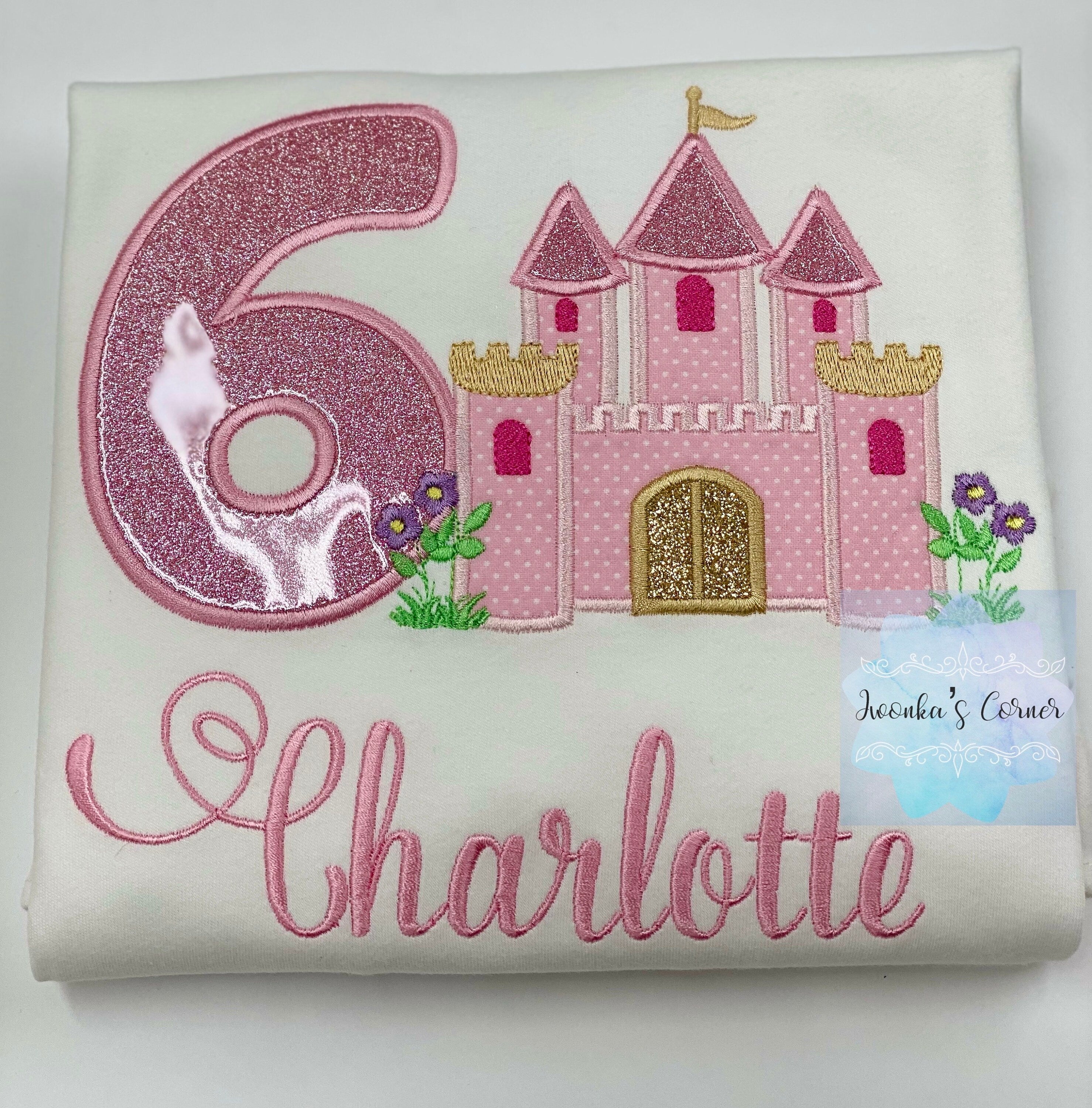 6th Birthday Shirt for Girl, Princess Castle Shirt, Pink Castle Tee, Girls Royal Birthday Shirt, Princess Birthday Party