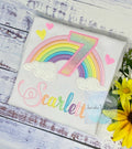 7th Rainbow birthday shirt for a girl, Over the rainbow party, Any Age, birthday party rainbow theme, Pastel Color Rainbow, Rainbow gift