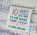 Girl 10th birthday embroidery shirt,