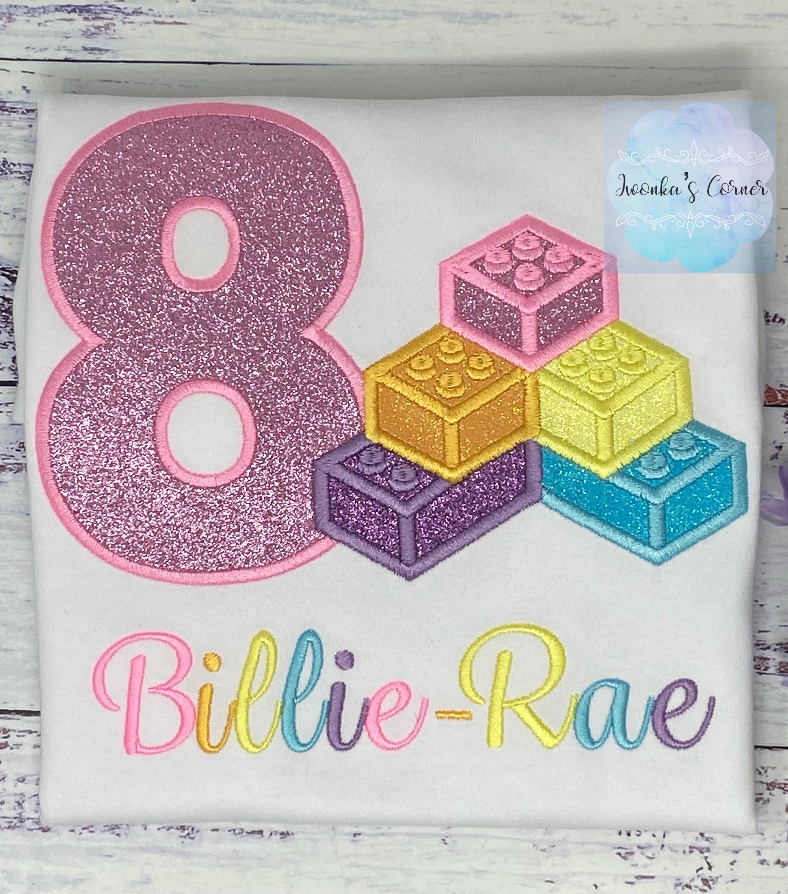Girl 8th Birthday Pastel Colors Toy Building Blocks, Any age
