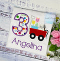 Girl 3rd birthday Personalized Embroidery Shirt, Any Age, Gardening Cart & Tool Design, Garden Tools Birthday, T shirt with Spring Gardening