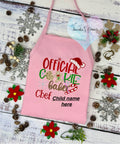 Christmas Personalized Kids Aprons, Embroidered Apron, Baking Crew Apron