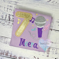 Girl 7th Birthday Microphone, Music notes and number Shirt, Girl Karaoke Singing Birthday Tee, Musical embroidery, Any age
