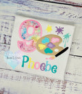 Girl Birthday Shirt Pastel Paint Palette and number, Art Painting Brush
