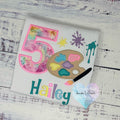 Girl 5th Birthday Shirt Pastel Paint Palette and number, Art Painting Brush,