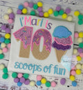 Girl Ice Cream “Scoop of fun” birthday shirt, 10th birthday tee, Sweet Ice Cream cone Theme Party, Pastel ice cream birthday tee