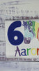 Boy 6th  birthday rainbow zebra shirt, Embroidered Safari zebra t-shirt, Colorful rainbow zebra, Any age birthday tee