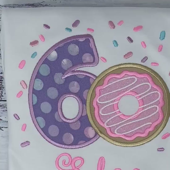 4th birthday girl birthday with donut, Sweet birthday party