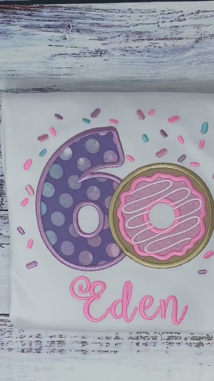 4th birthday girl birthday with donut, Sweet birthday party