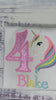 4th Birthday Pastel Unicorn Shirt, Girl Rainbow Pastel Unicorn Birthday Outfit, Rainbow Unicorn outfit, Unicorn embroidery, Any age