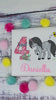 Girl 4th birthday tee with horse, Embroidered shirt with pony, Dappled grey horse, Bay horse, Any color, Any age